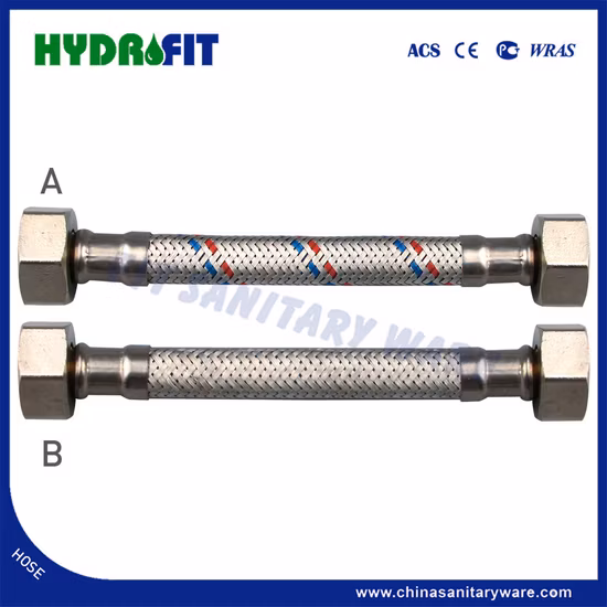 1/2FM Flexível Ss 678 Mangueira com fio com tampa de PVC Mangueira trançada (HY6311)